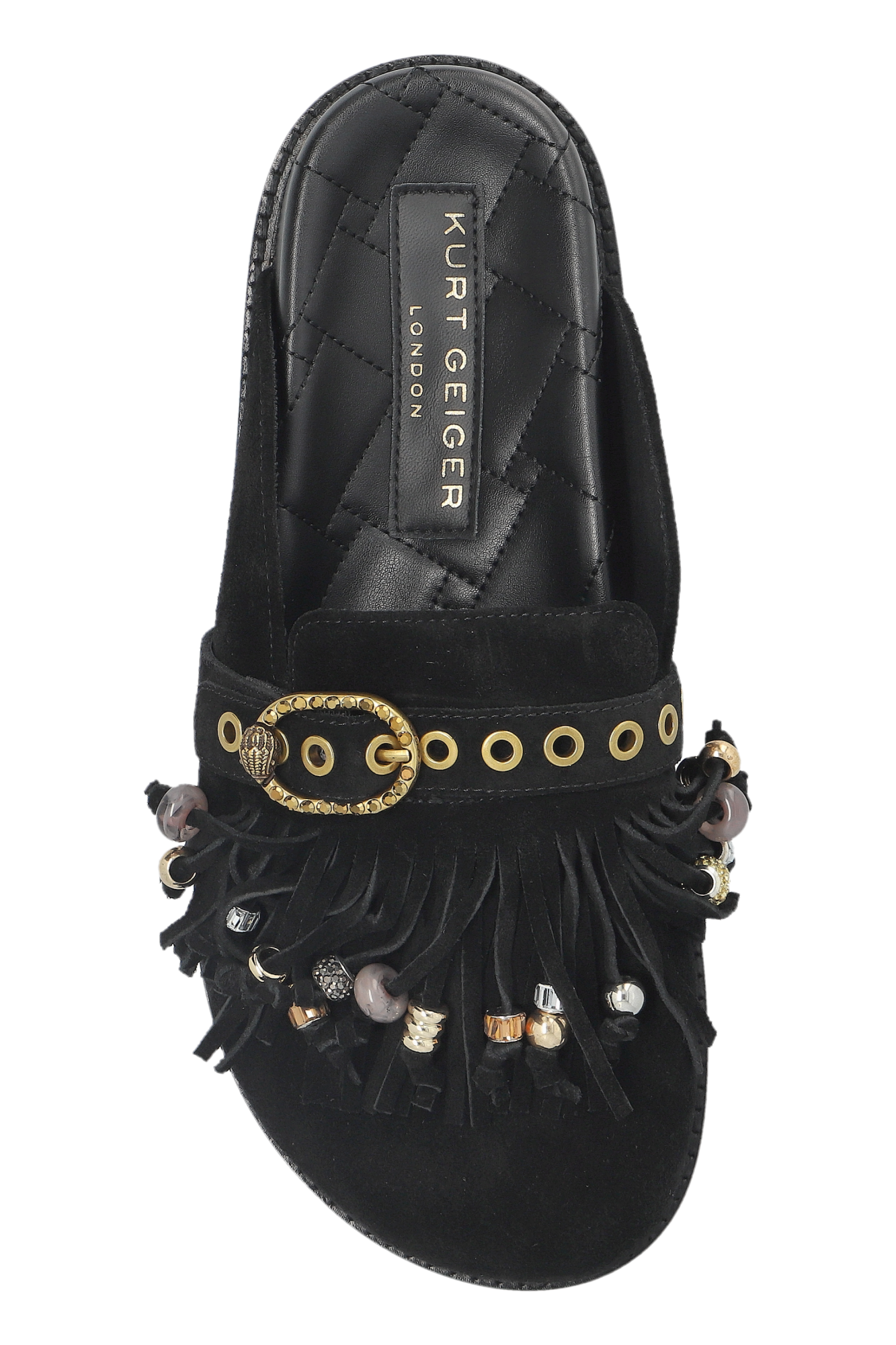 N  Czarny Zamszowe klapki `Mayfair` Kurt Geiger - Vitkac Polska